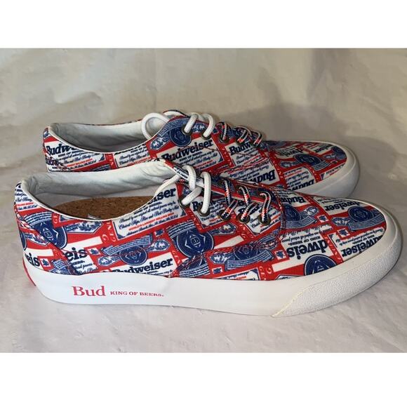 Alife Budweiser Mens Size 7 Public Bud King of Beer Canvas Sneakers - NEW w/Box - Picture 2 of 13